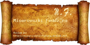 Miserovszki Fedóra névjegykártya